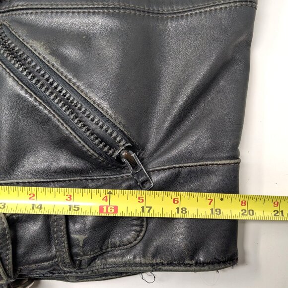 SOLDHein Gericke VTG AMF Harley Davidson Leather Cafe Racer Jacket 40 Thrashed - Picture 13 of 16